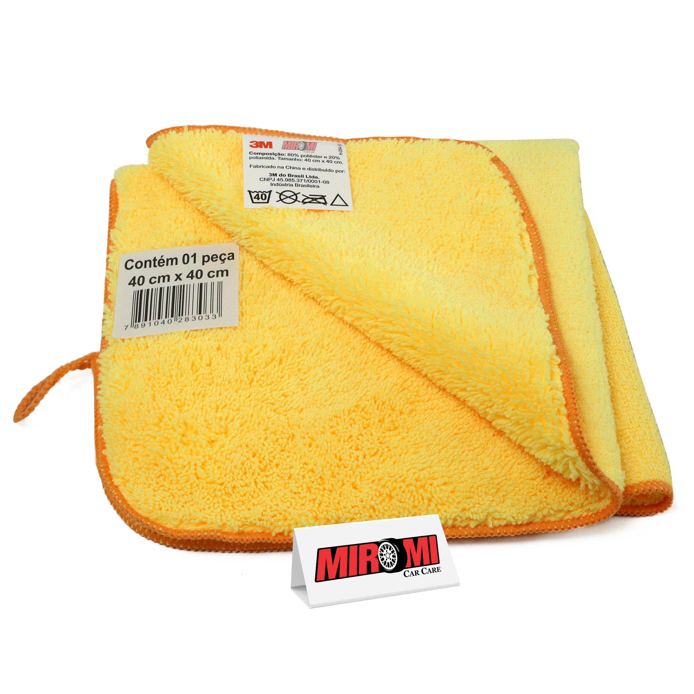 Pano de Microfibra 3M Amarelo 370gr/m² (40x40cm)