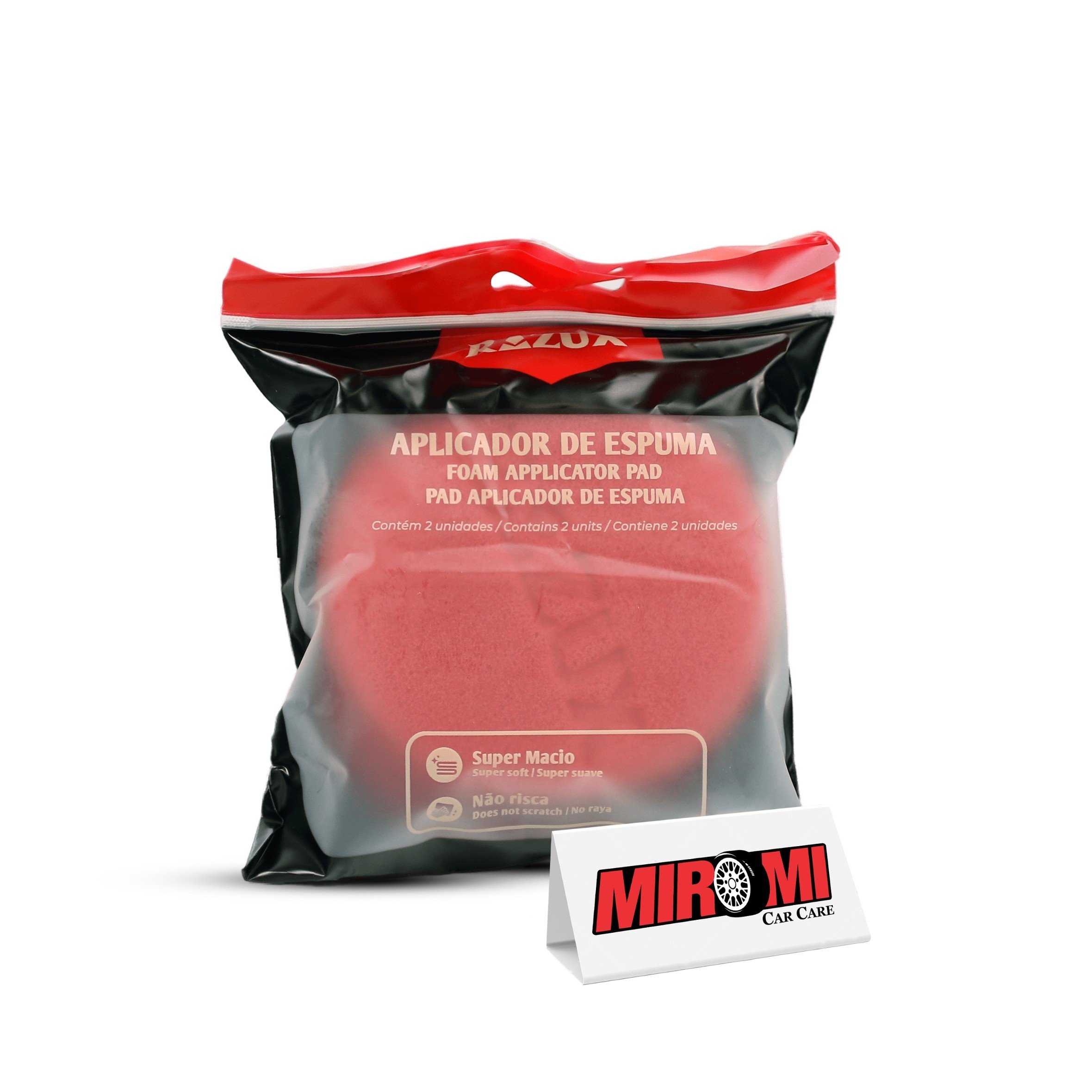 Razux Aplicador de Espuma Vermelho (2 unidades)