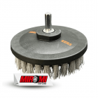 Escova de Estofados CS Car Seat 2 em 1 Média Cinza 4" Kers (Rosca 14mm)