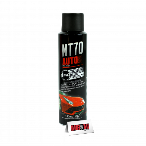 NT70 Auto Cera Nano 4 em 1 - Limpeza, Polimento, Brilho e Proteção (150ml)