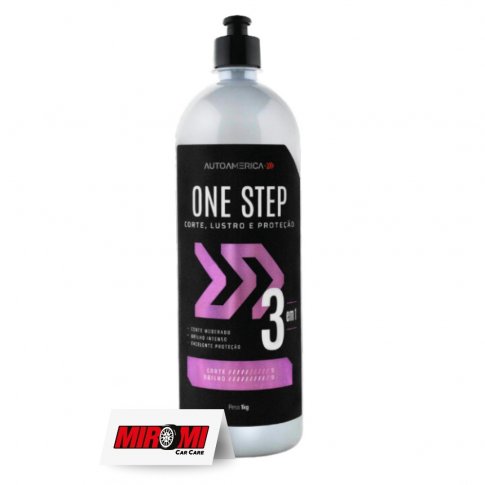 One Step Autoamerica Polidor de Corte, Lustro e Proteção 3 em 1 (1 Litro)