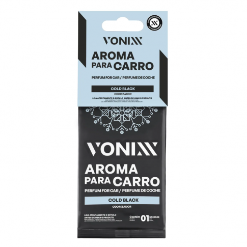 Aromatizante Folha Vonixx - Cold Black (Frescor e Eleg&acirc;ncia)